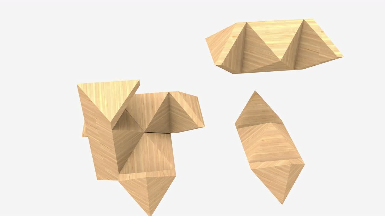 鲁班锁菱形六角图片