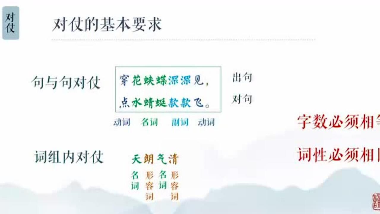 古诗中的对仗_腾讯视频