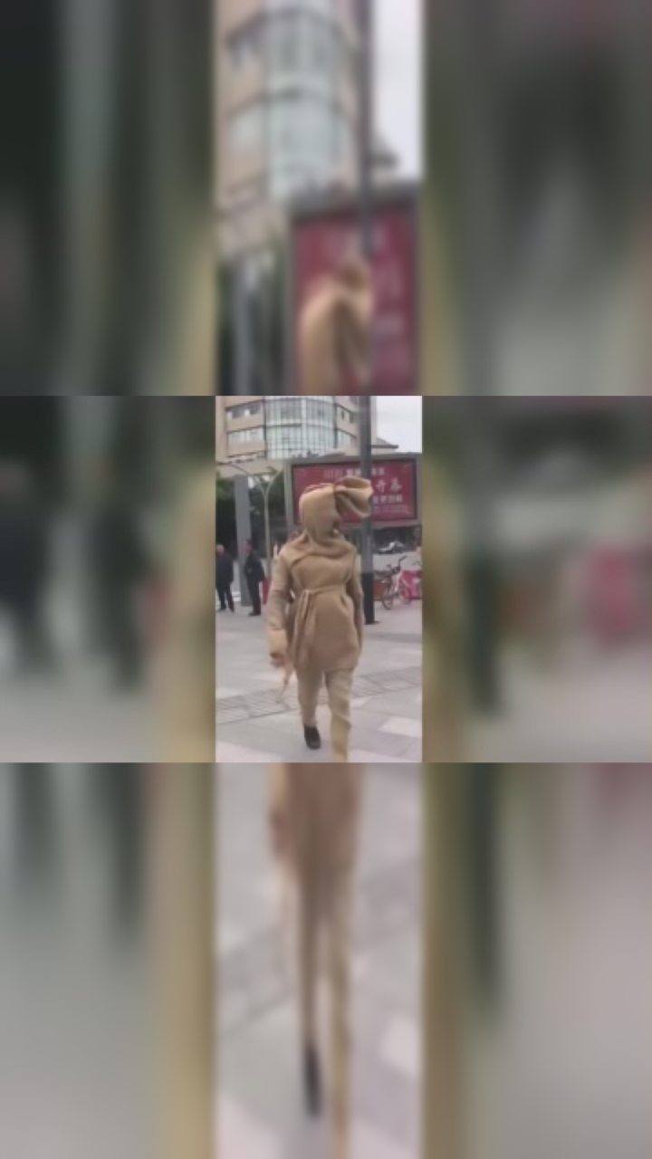 厉害了我的哥这是把麻袋套头上了