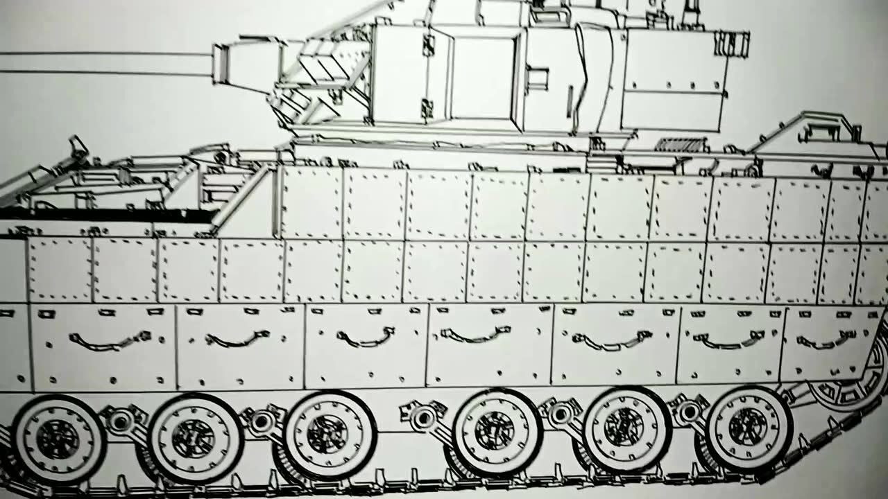 工笔画步兵战车搭载步兵上战场的理想平台