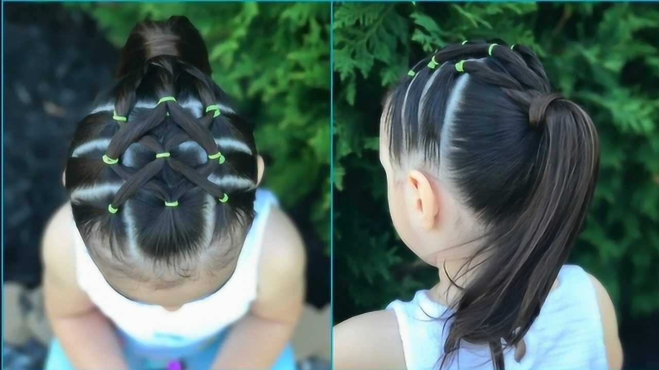 儿童编发:高马尾怎么扎变仙仙的小仙女,学生党高马尾扎发教程