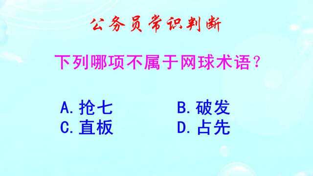 公务员常识判断,占先是哪种运动的术语?难倒了学霸