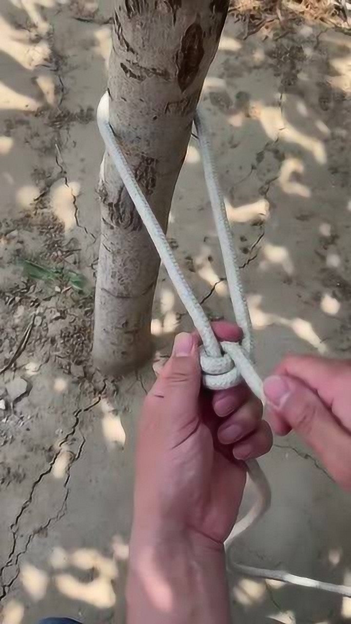户外拉帐篷绳子打结方法这样打结很牢靠