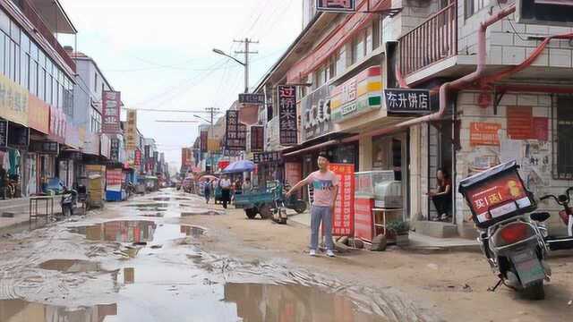 实拍内蒙古包头市城中村赵家营子,看看下雨后的路面有多么的难走