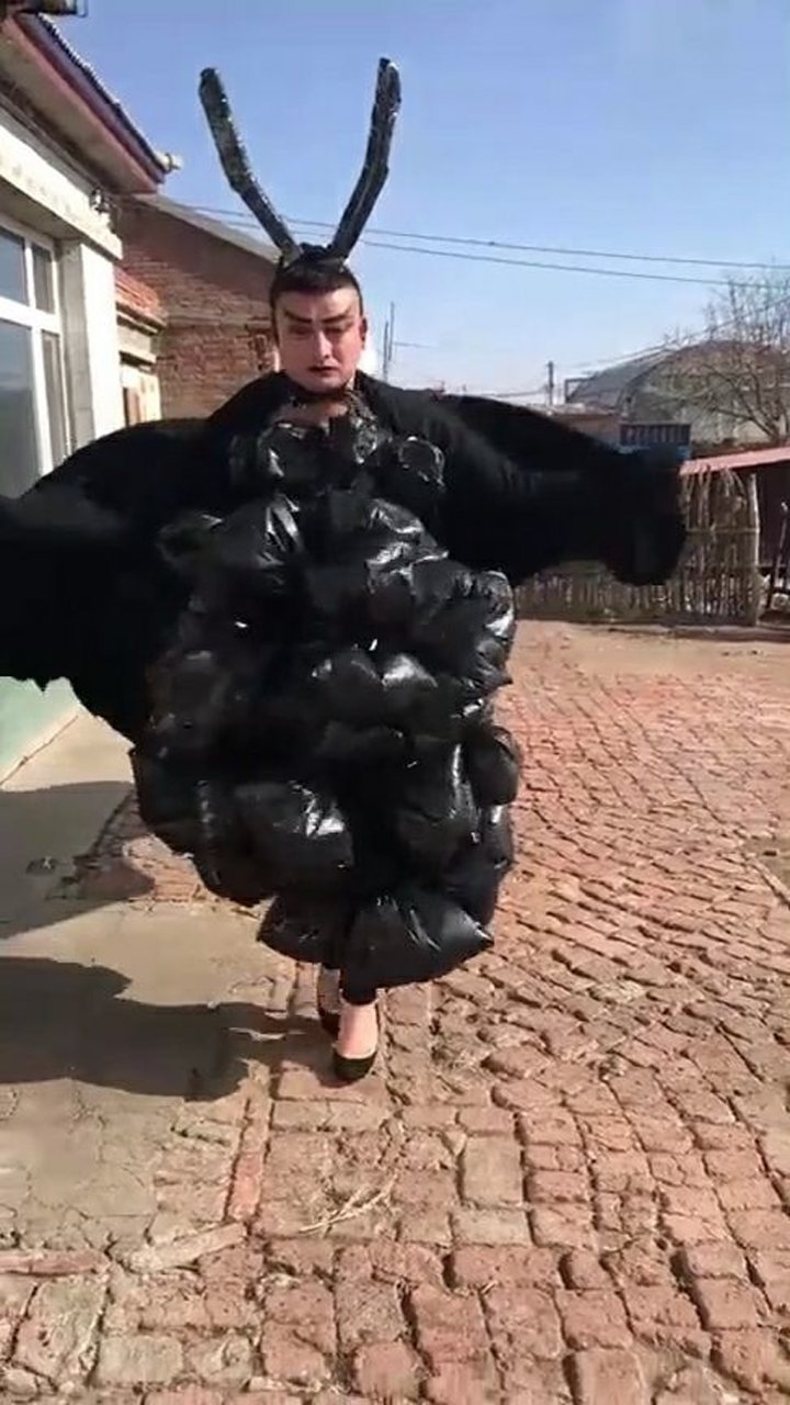 塑料袋的时尚,创意走秀