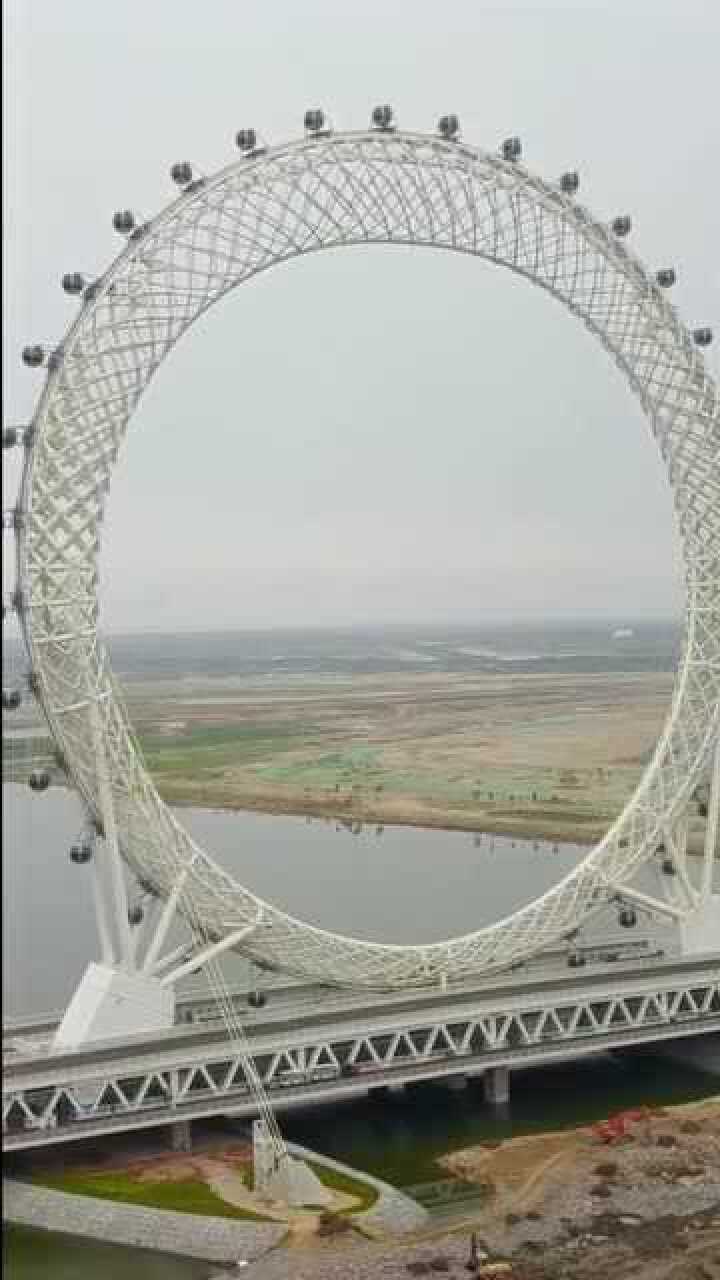 世界最大无轴式摩天轮位于山东潍坊竟被誉为渤海之眼