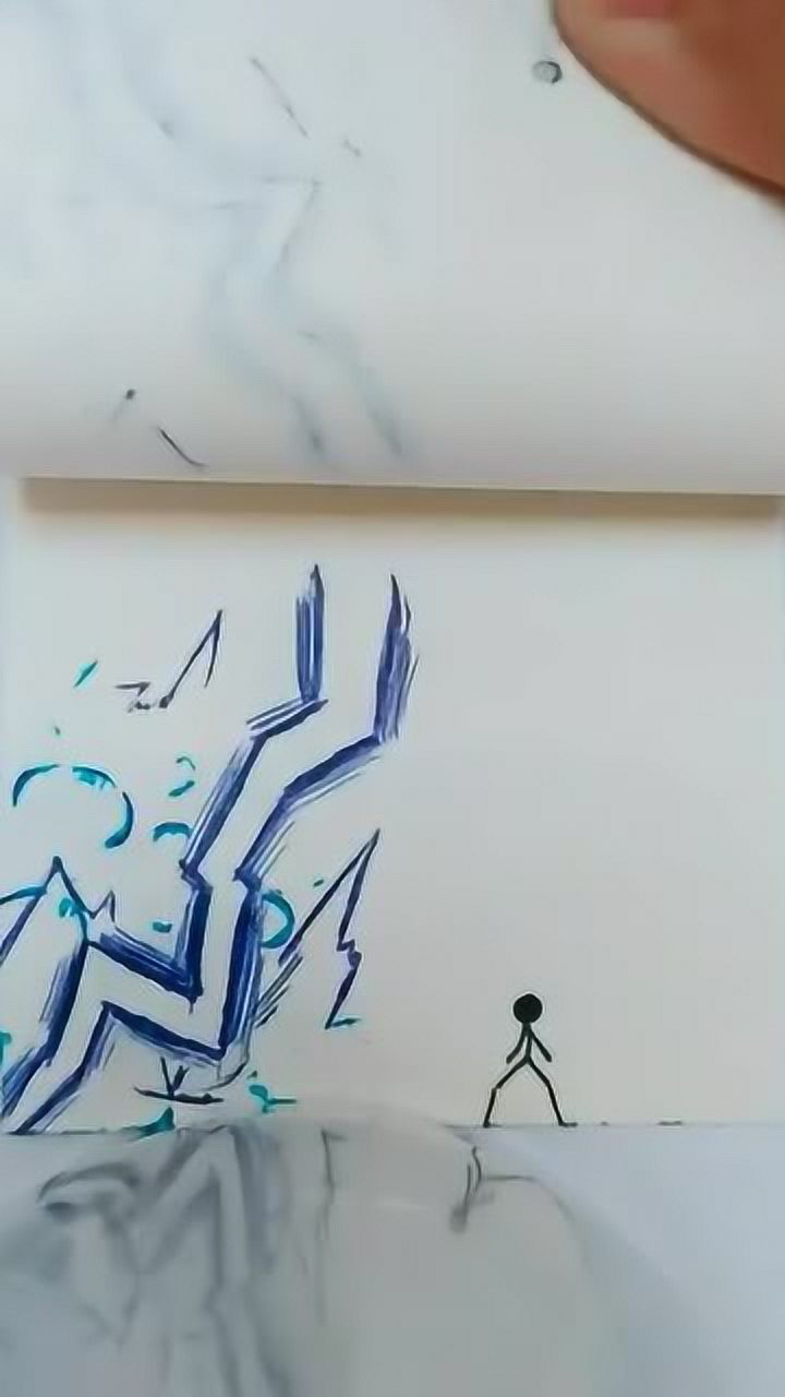 纸上连环画火柴人格斗这一幕直接把我看愣了网友帅炸了