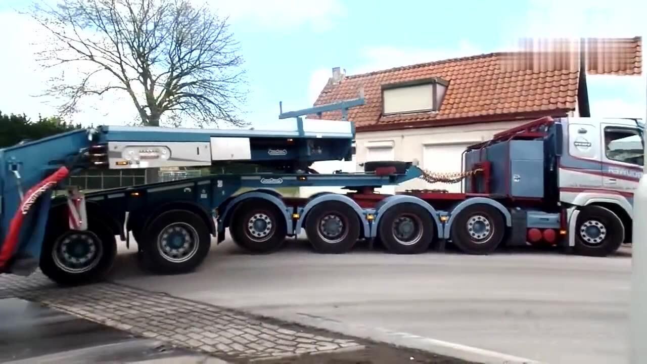 现场实拍沃尔沃斯堪尼亚大型拖车,超级震撼