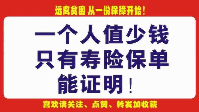 「保险视频」一个人值多少钱,只有寿险保单能证明