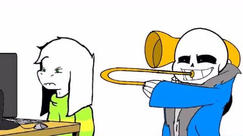 传说之下sans的长号吹的小羊直撞脑袋是太难听了吗