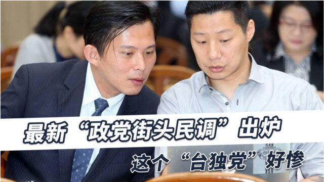 台湾政党最新街头民调:“台独党”仅得1票,民众党排名第三