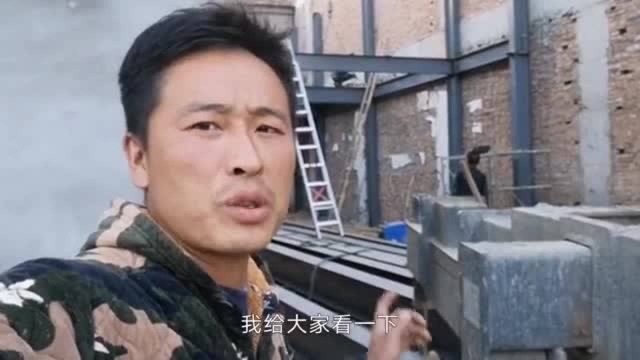 农村快速建房,全部钢结构框架,两层楼三天完工