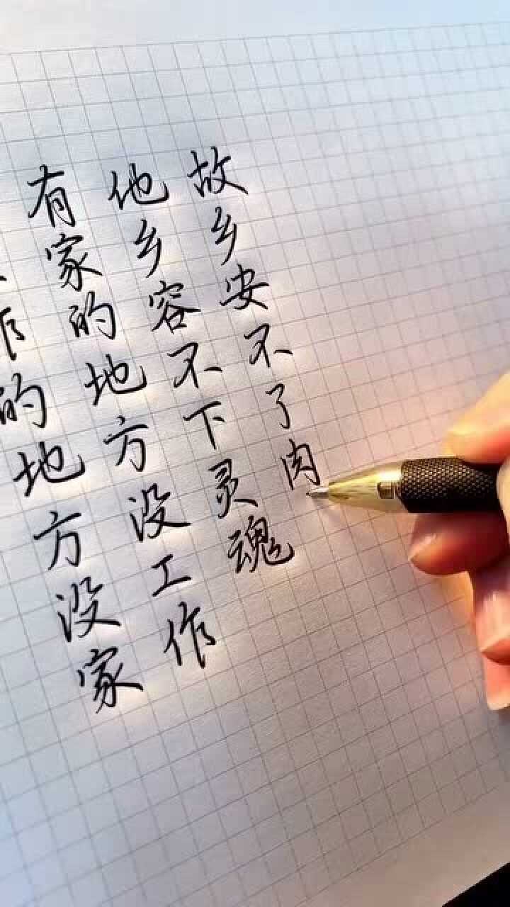 有工作的地方没家有家的地方没工作他乡容不下灵魂故乡安不了肉身