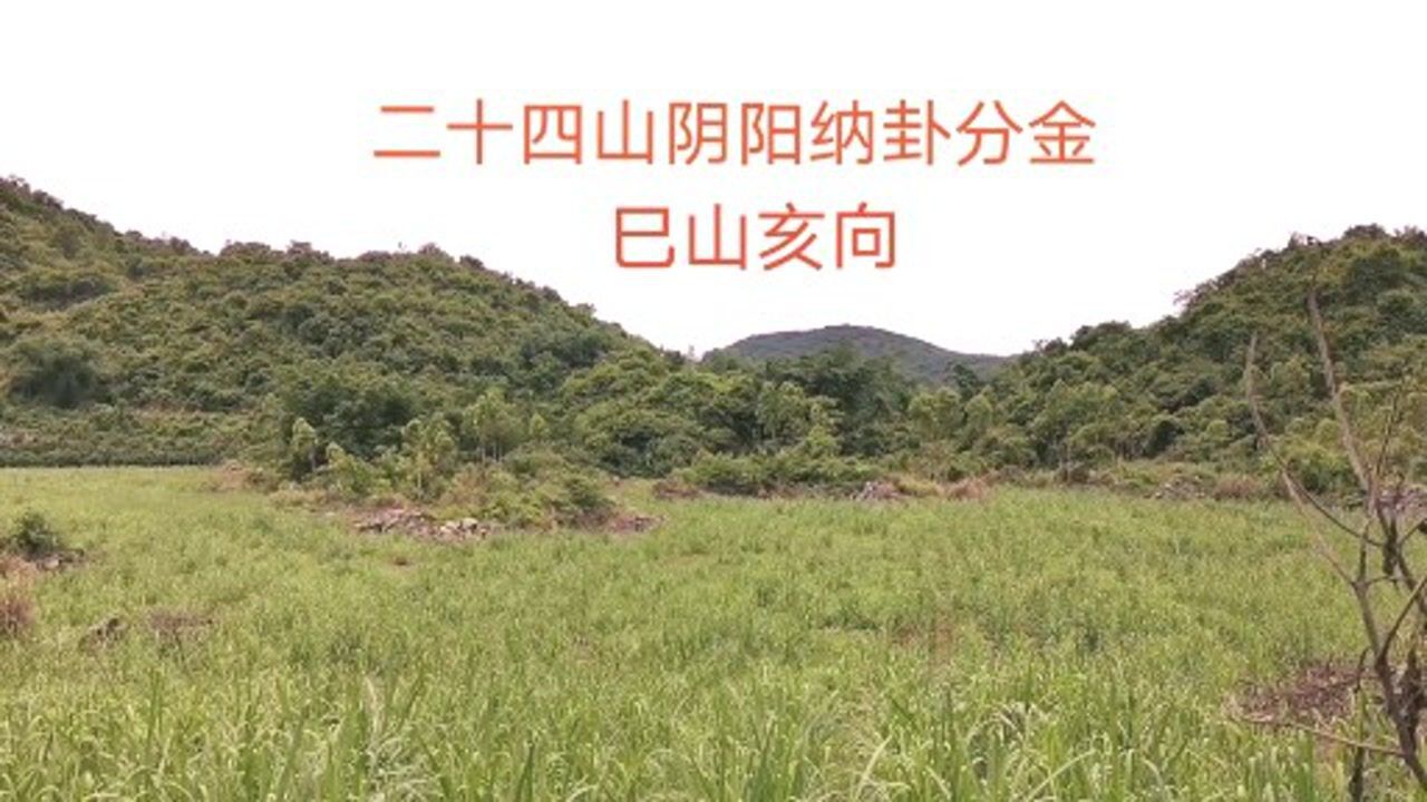 二十四山阴阳纳卦分金巳山亥向十二分享