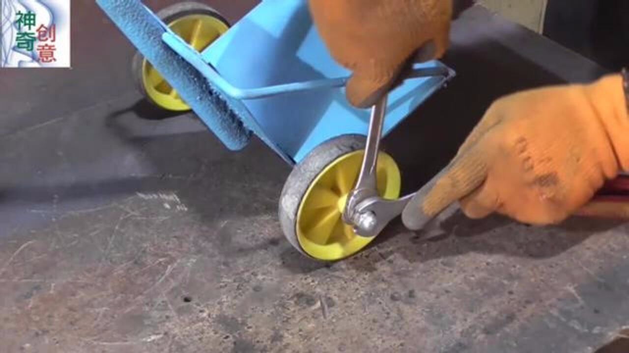 家里搬东西不求人自制个非常适合家庭使用的轻便小推车