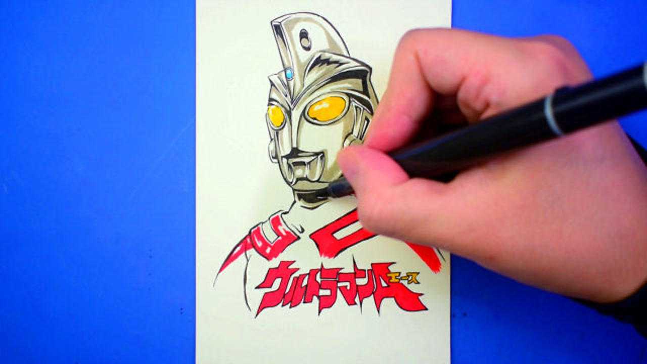 听说艾斯奥特曼最近火了手绘一幅艾斯涂色过程简单快学起来