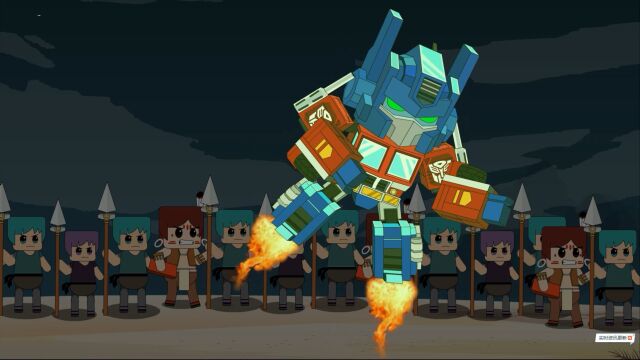 迷你变形金刚迷你世界变形金刚动画第115擎天柱和热破被骷髅王魔化