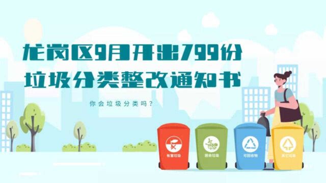 垃圾分类警示执法阶段 龙岗区开出799份整改通知书