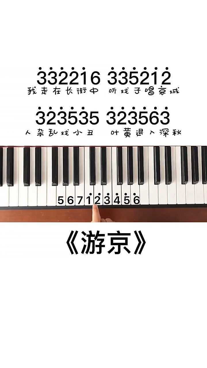 我走在长街中听戏子唱京城钢琴教程