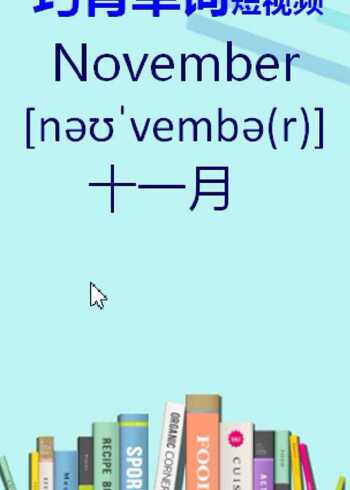 这个月是十一月英文怎么念