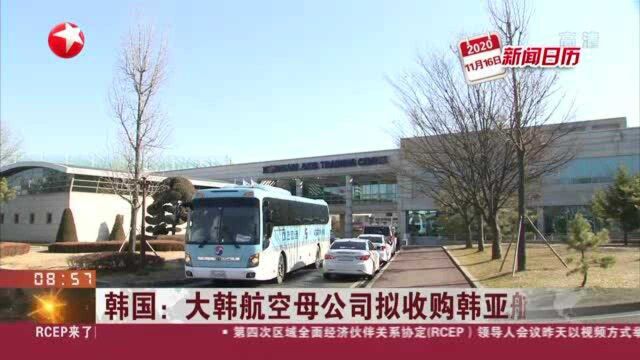 韩国:大韩航空母公司拟收购韩亚航空