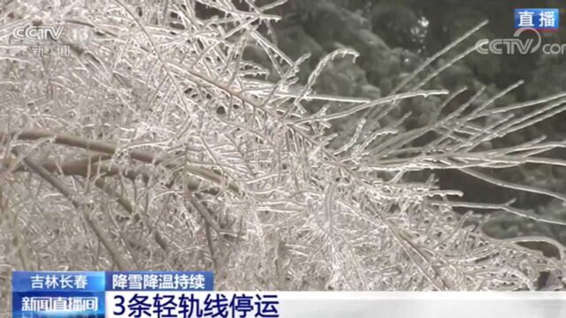 吉林长春降雪降温持续 生产生活受影响