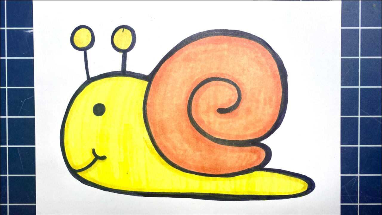 蜗牛简笔画:蜗牛呀蜗牛,我们一起长大,向着目标出发_腾讯视频