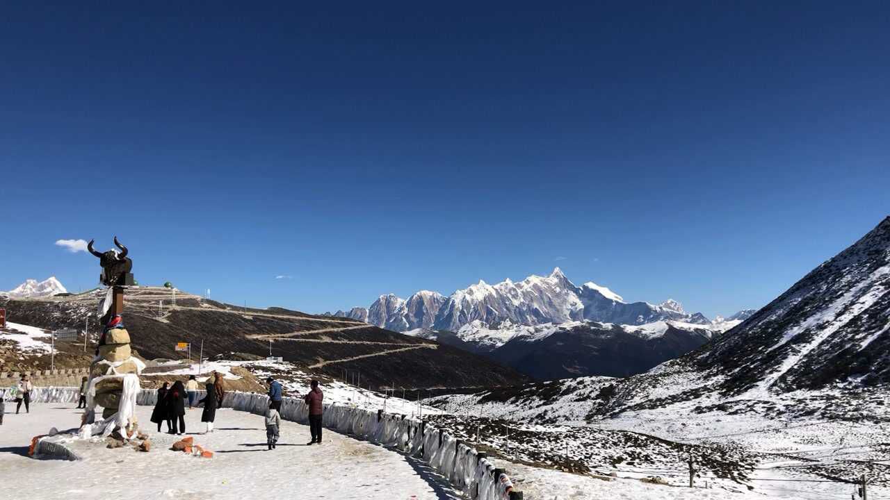 在色季拉山看南迦巴瓦峰,第一次看那么清楚