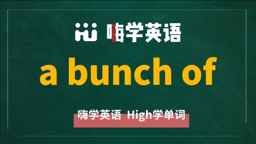 a bunch of的中文翻译以及用法