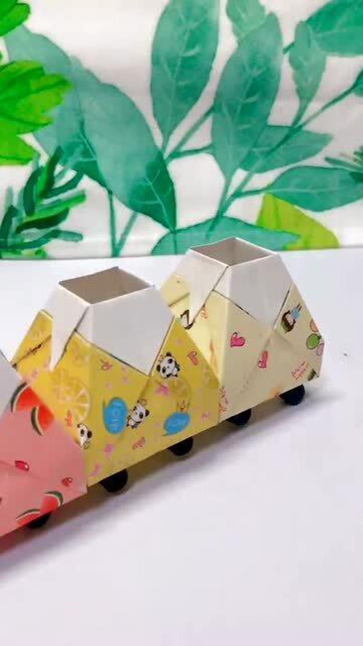 折纸,diy-小火车