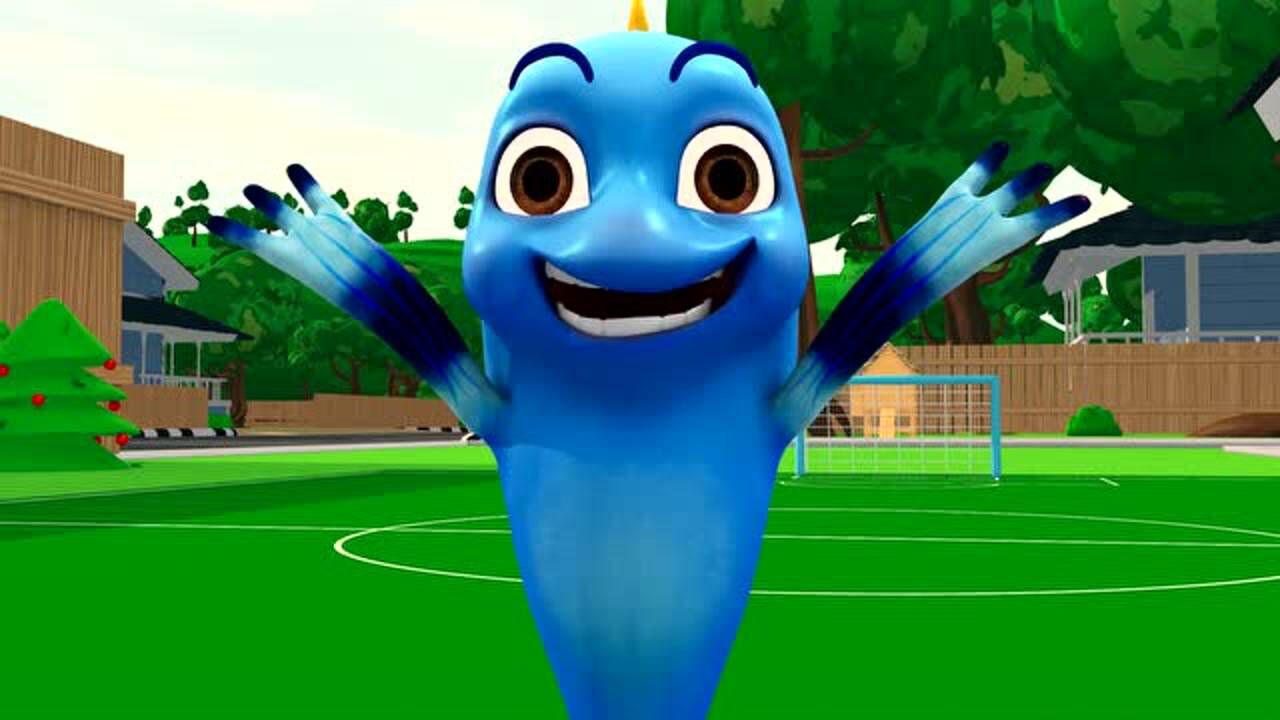 《跳跳鱼世界》第5季 跳跳鱼和老鼠比赛踢足球,鸡妈妈当裁判!