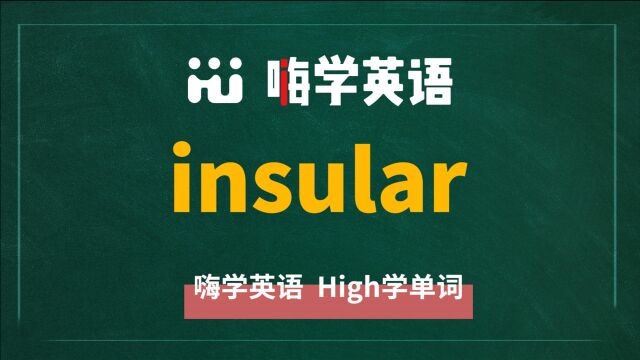 insular是什么意思,它的翻译、音标、读音是什么