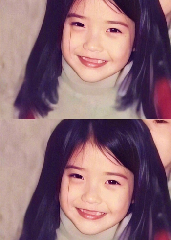 iu李知恩晒童年照一脸正气好可爱,真从小美到大,看了的都服气