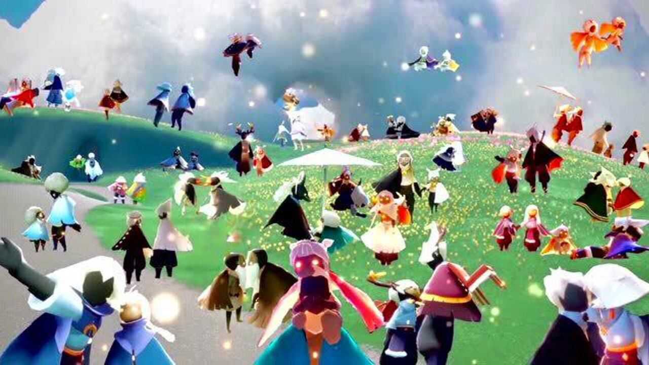 光遇:光遇情侣大合照,我才清楚的认识到这不是一个跑图游戏