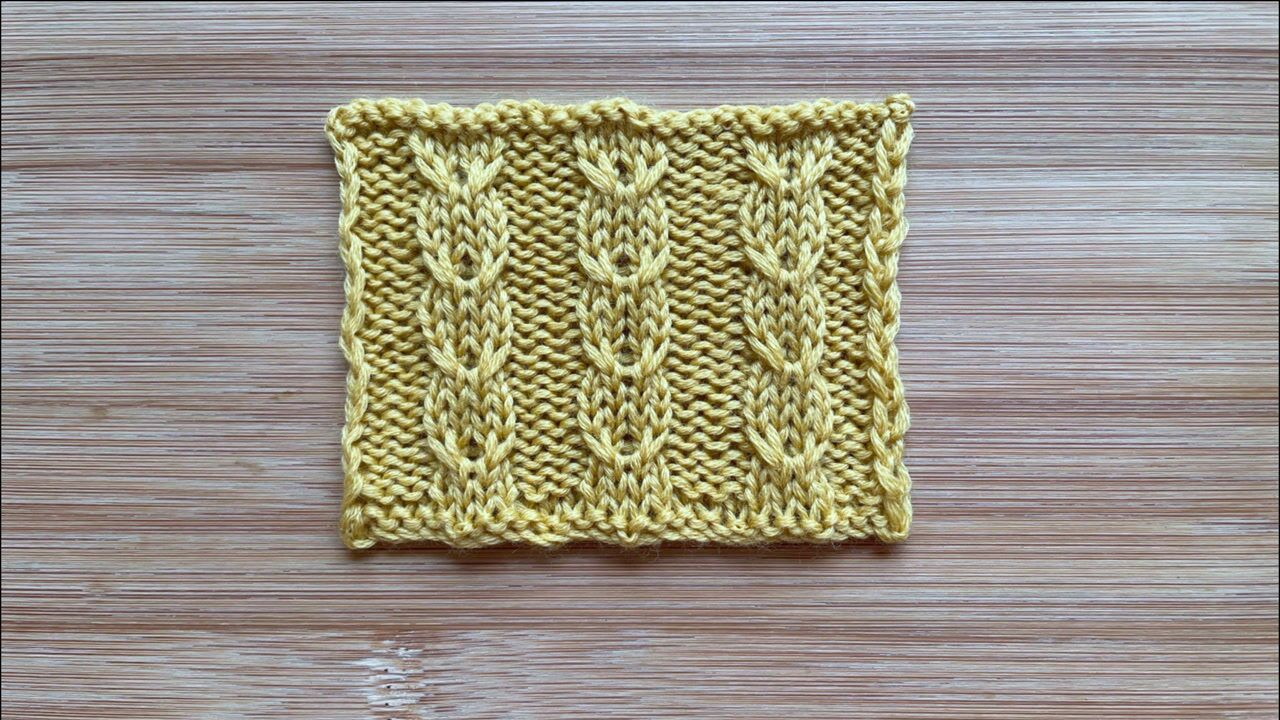 一款别致的棒针绞花花样 ,简单立体,织衣服和配饰都大方