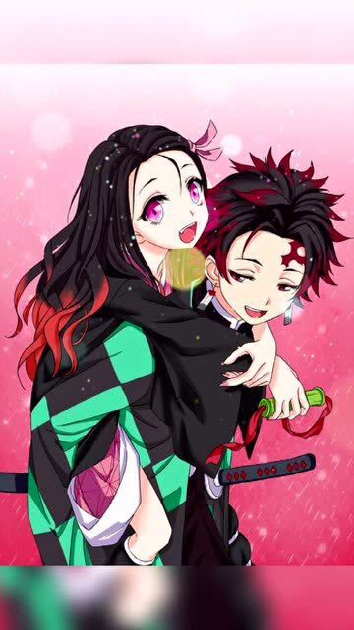 鬼灭之刃祢豆子和他的哥哥画面真的好温馨哦