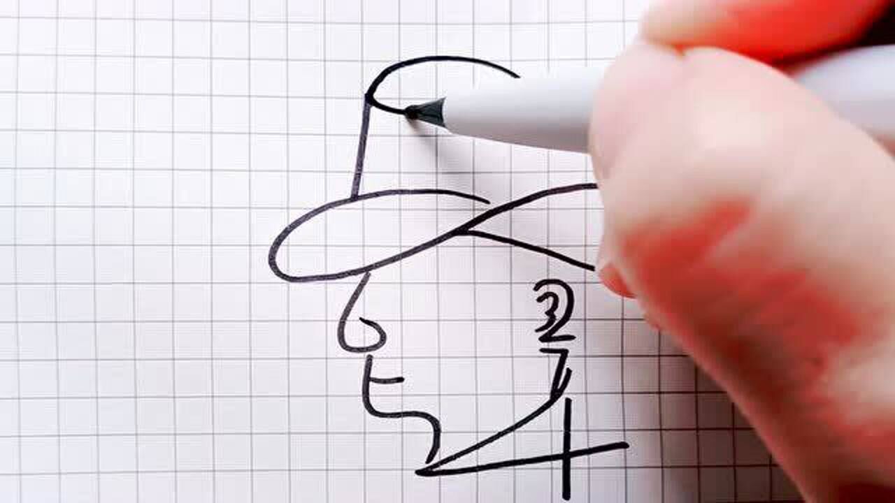 用数字1到10画一位绅士,你学会了吗?