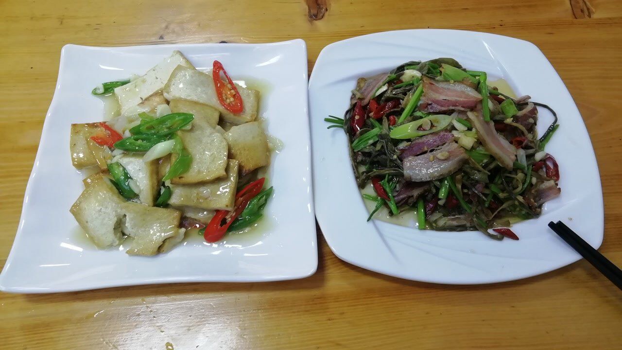 陕西紫阳县特色美食皮豇豆腊肉和富硒豆腐,皮豇豆因刘邦而出名