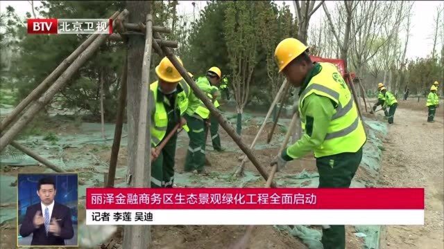 丽泽金融商务区生态景观绿化工程全面启动