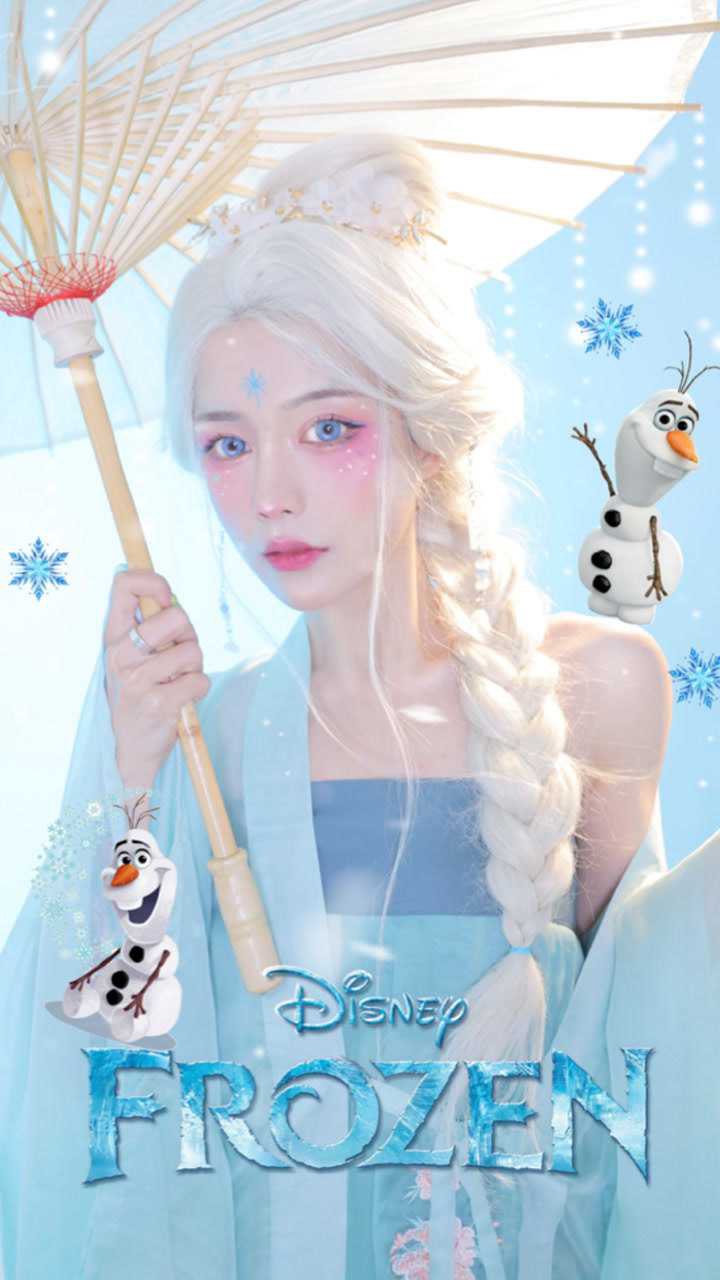 听说抽到艾莎会带来好运,汉服艾莎公主