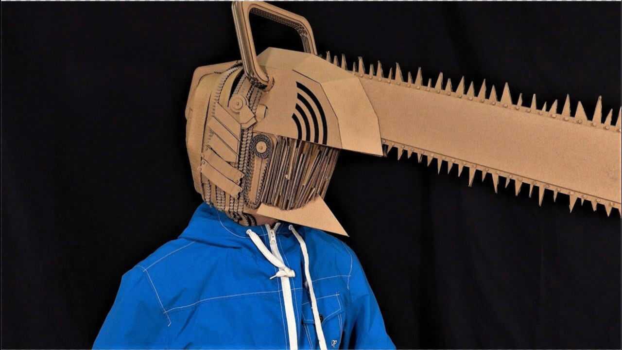 牛人创意十足自制纸板电钻头套成品太酷炫了