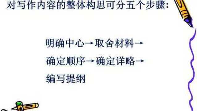 作文构思五步法(上)确定中心取舍材料确定顺序,提升作文层次