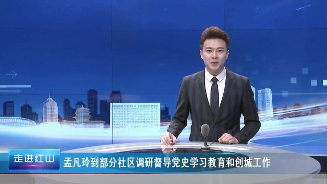 孟凡玲到部分社区调研督导党史学习教育和创城工作