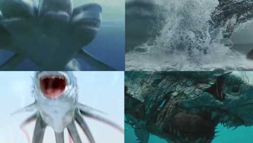 影视中这四大鲨鱼，僵尸鲨太霸气了，陆行鲨没腿也能跑