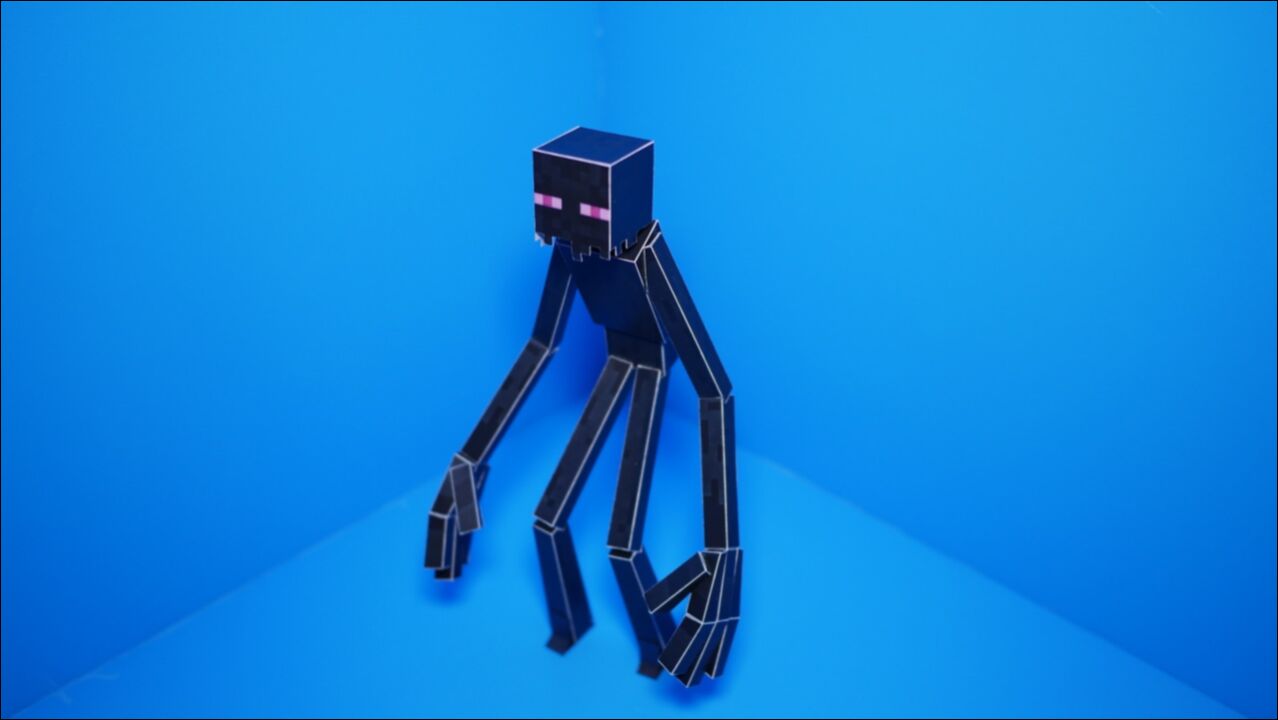 纸模《我的世界》变异末影人制作过程,帅呆了!