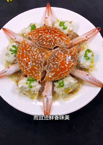 兰花蟹蒸粉丝这样做,鲜香味美