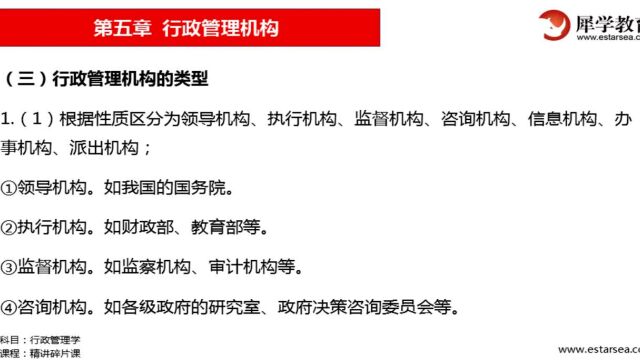 犀学教育:行政管理机构的性质区分