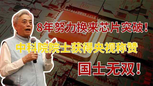 中科院院士攻克难题,8年换来芯片突破,带领百名专家打破封锁!