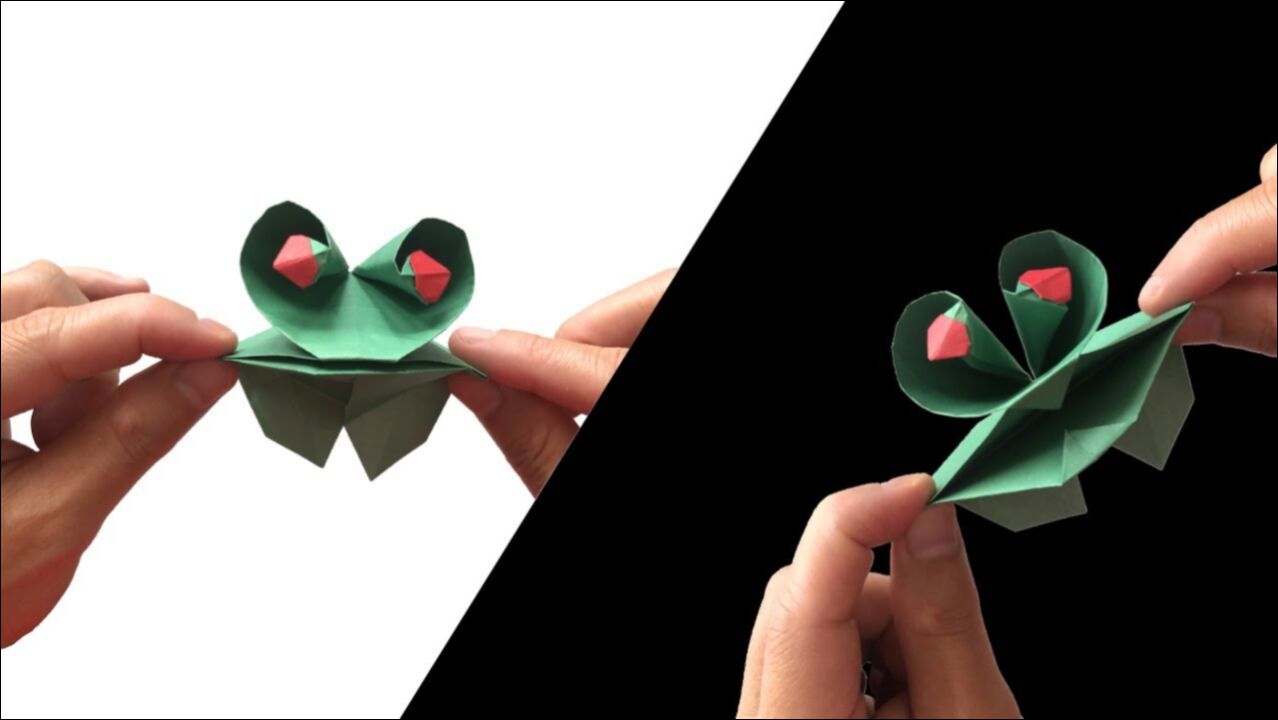 教你折纸辐射青蛙,双眼通红,希望不要吓到你!