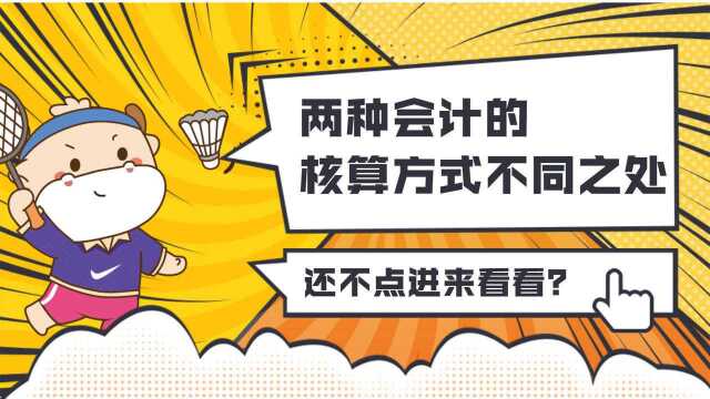 注册会计师CPA会计:两种会计的核算方式不同之处